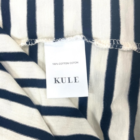 KULE The Tee Dress Navy Cream XS striped short sleeve‎ nautical preppy academia - Picture 12 of 13